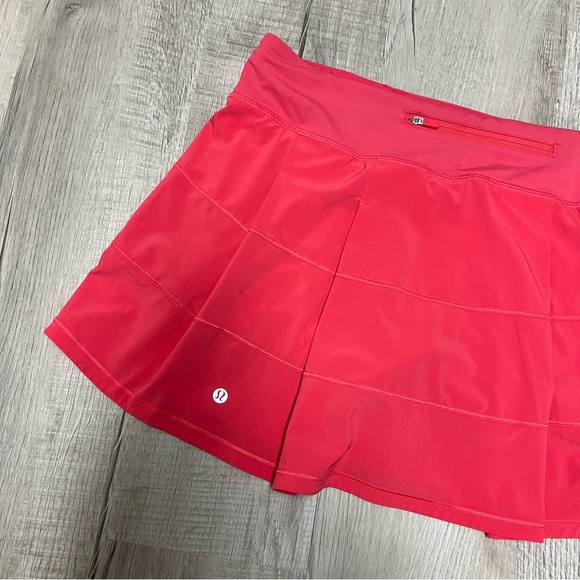 Lululemon Pace Rival Mid-Rise Skirt Long Size 10 Red - Picture 5 of 11
